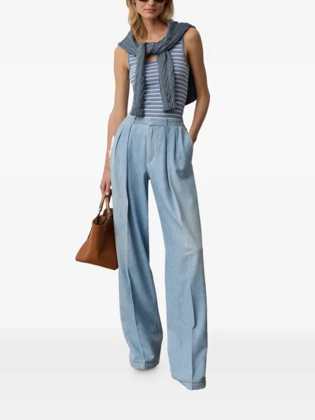 Top Ralph Lauren Collection cu dungi albastru