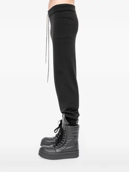 Pantaloni Rick Owens alergare cu cordon negru