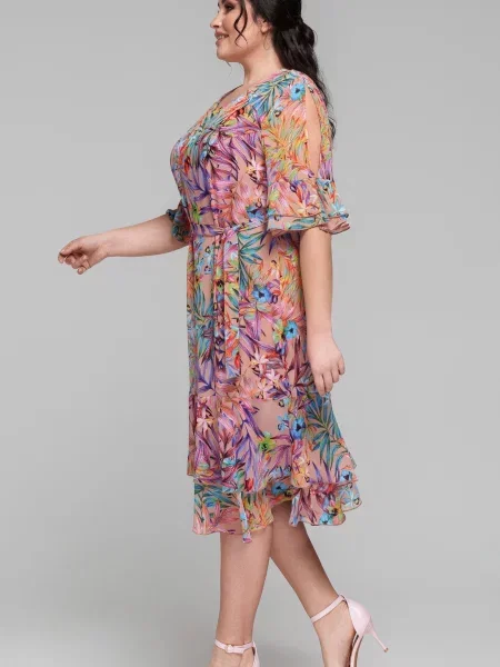 Сукня міді All Posa персик