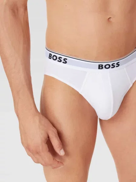 Obcisłe bokserki z nadrukiem z logo w zestawie 3 szt. model ‘Power’ Boss