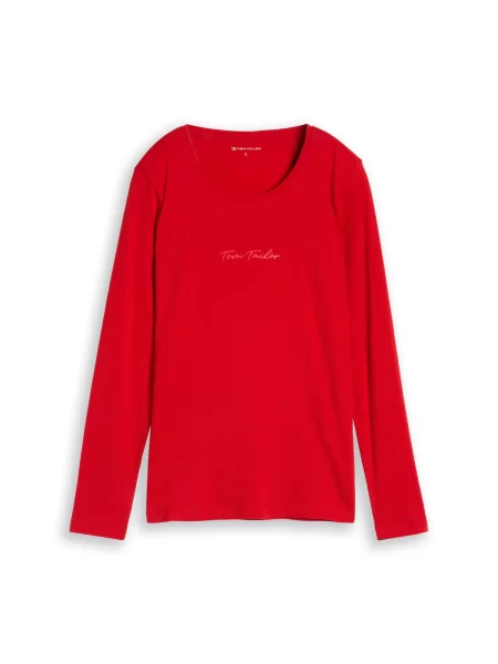 TOM TAILOR Tricou / intens roșu