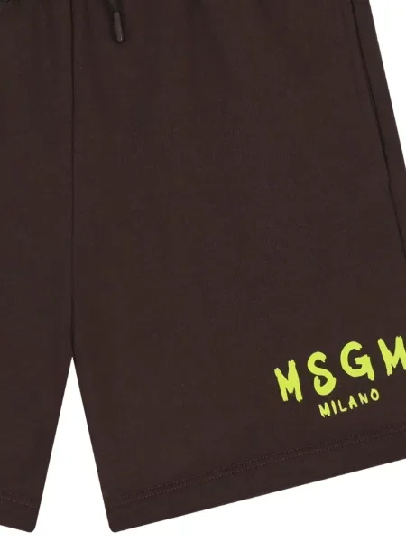 Szorty dziecięce Msgm brązowe