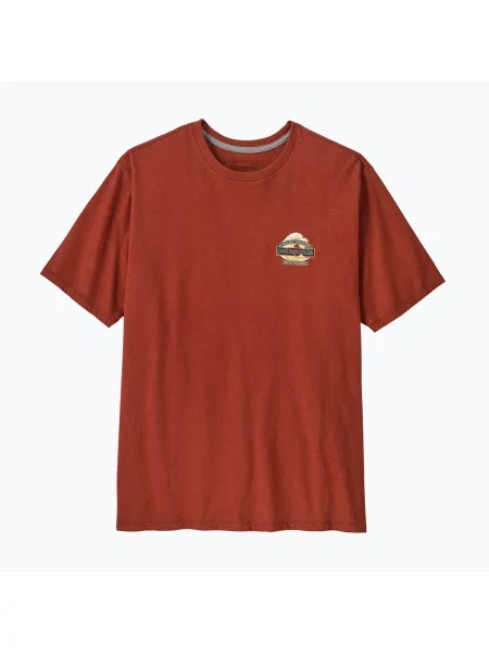 Tricou pentru bărbați Patagonia Great Waves Responsibili-Tee rusty red roșu
