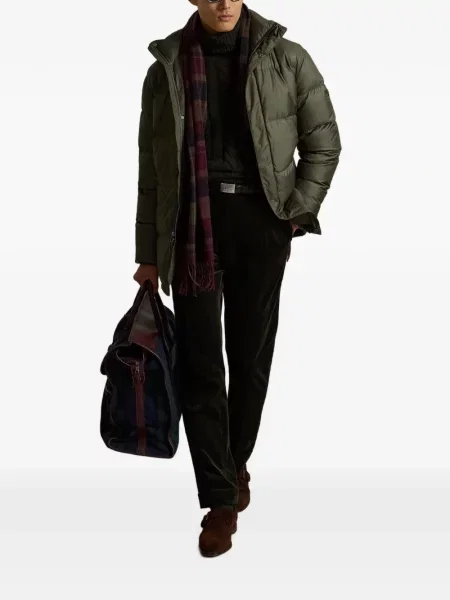 Portofel Polo Ralph Lauren din piele cu dungi cu glugă verde