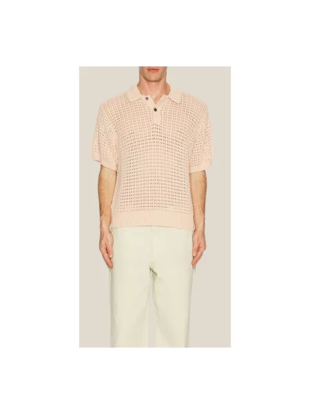 Koszulka polo Obey różowa