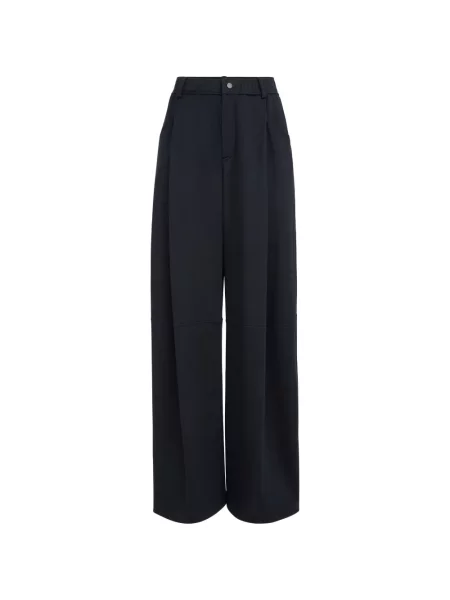 Pantaloni Brunello Cucinelli de mătase alergare albastru