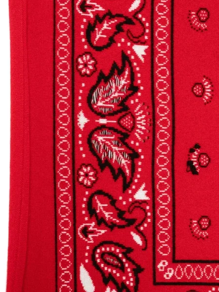 Fular Barrie cu imagine cu model paisley roșu