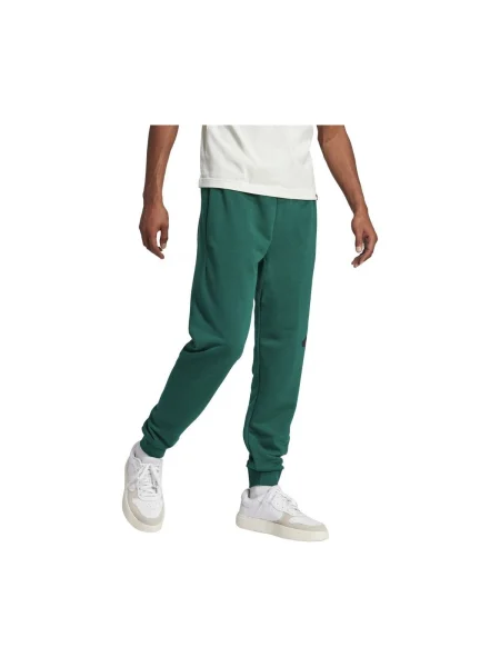 Froté športové nohavice Adidas s autogramom zelená