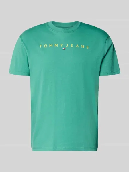 T-shirt o kroju regular fit z czystej bawełny Tommy Jeans zielona