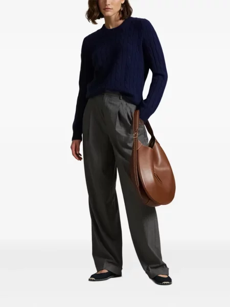 Dugo rebrasti s ovratnikom polo majica Polo Ralph Lauren plava