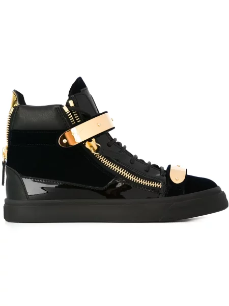 Top Giuseppe Zanotti de catifea albastru