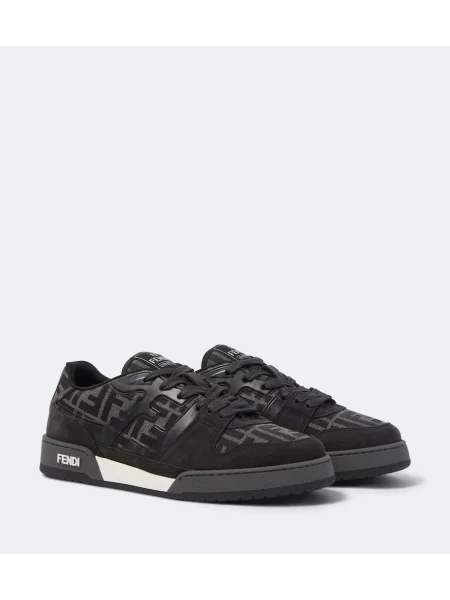 Sneakerși Fendi din piele de căprioară gri