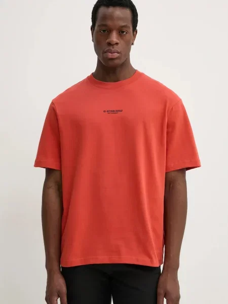 Тениска G-Star Raw с апликация оранжево