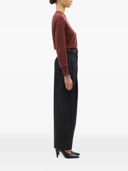 Decupat pantaloni Another Tomorrow conici negru