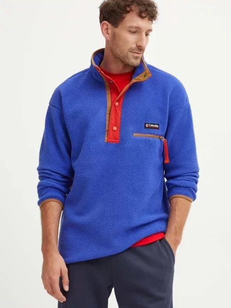 Fleecová mikina Columbia Helvetia II Half Snap Fleece black černá