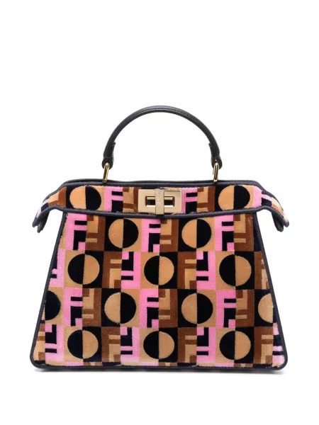 Geantă shopper Fendi maro