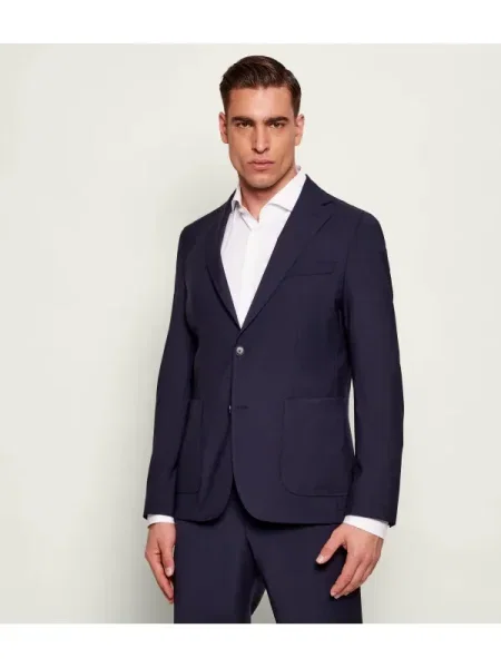 BOSS BLACK De lână sacou negru