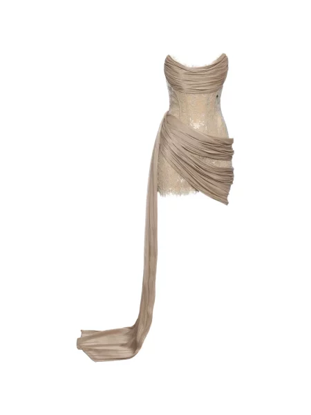 Rochie mini Nissa cu paiete din dantelă