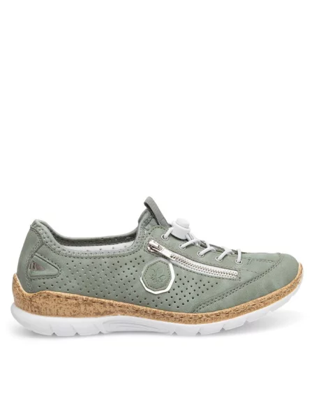 Sneakersy Rieker zielone