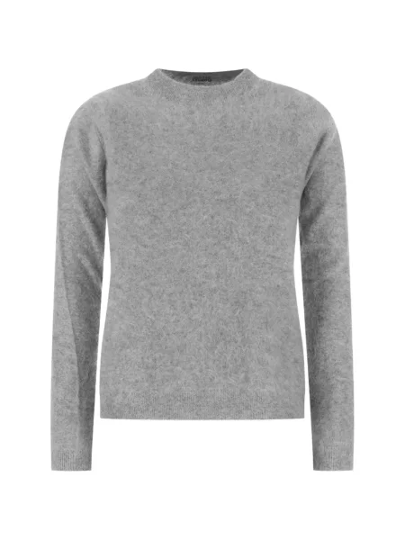 Sweter Alpha Studio z okrągłym dekoltem szary