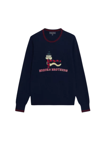 Sweter Brooks Brothers wełniany niebieski
