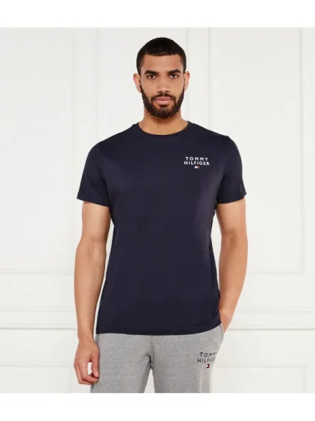 TOMMY HILFIGER Tricou bleumarin / roșu alb