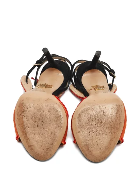 Sandale Charlotte Olympia cu broderie portocaliu