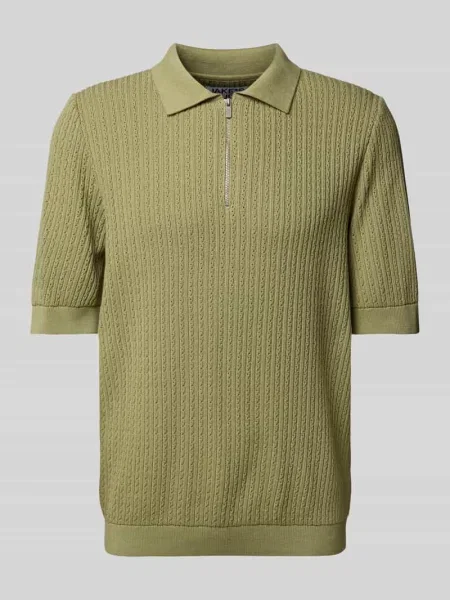 Koszulka polo o kroju regular fit ze ściegiem warkoczowym Jake*s Studio Men
