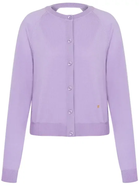 Cardigan Moschino de lână violet