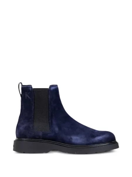 Botine chelsea Calvin Klein Jeans din piele de căprioară albastru