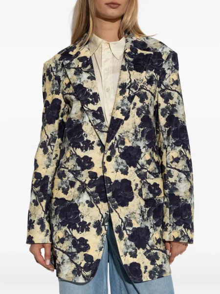 Sacou R13 cu model floral cu imagine negru