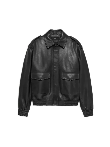 Geanta de piele Arma negru