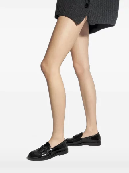Pantofi loafer Agl din piele de lac negru