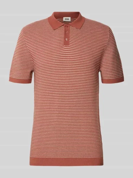 Koszulka polo z dzianiny o kroju slim fit z fakturowanym wzorem model BRAIAN' Drykorn