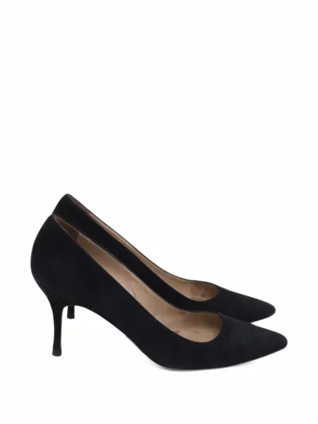 Pantofi cu toc Manolo Blahnik din piele de căprioară negru