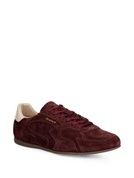 Sneakerși Gant din piele de căprioară roșu