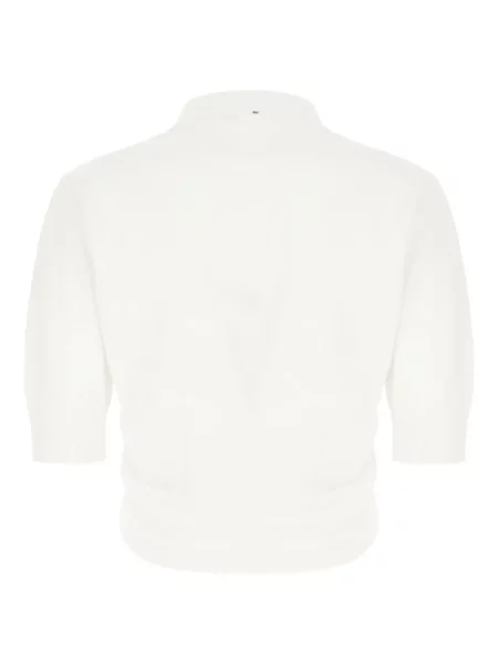 Polo Sportmax din jerseu alb
