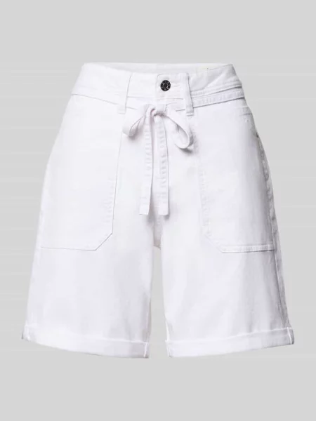 Szorty jeansowe o kroju regular fit z mieszanki bawełny S.oliver Red Label białe