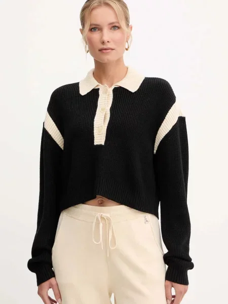 Patrizia Pepe pulover din amestec de lână negru