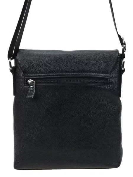 Кожаная сумка через плечо Borsa Leather черная