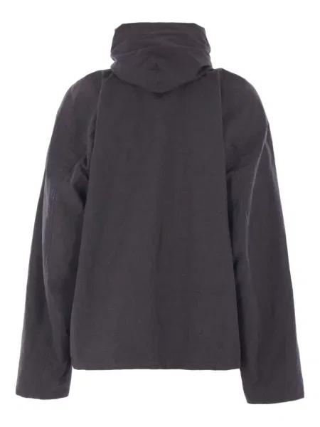 Geacă Balenciaga cu broderie cu glugă negru