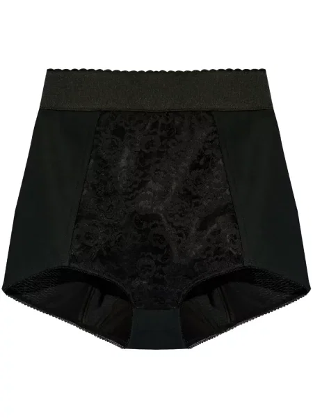Pantaloni scurți Dolce & Gabbana cu model floral din dantelă negru