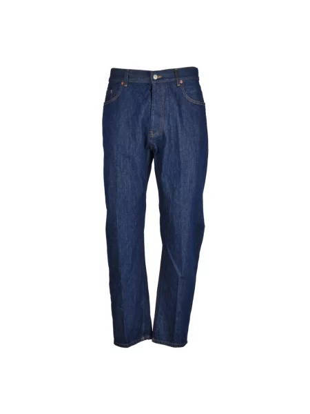 Jeansy straight leg Dondup niebieskie