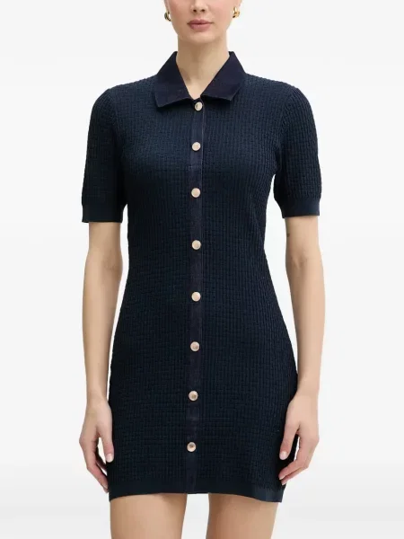 Gulerat rochie din denim Morgan albastru
