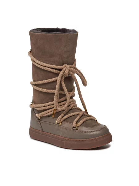 Μπότες Χιονιού Inuikii Classic High Laced Taupe καφέ