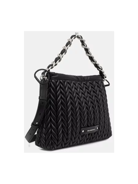 Karl Lagerfeld torebka z imitacji skóry K/WEAVE czarna