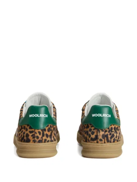 Sneakerși Woolrich cu dungi cu imagine maro