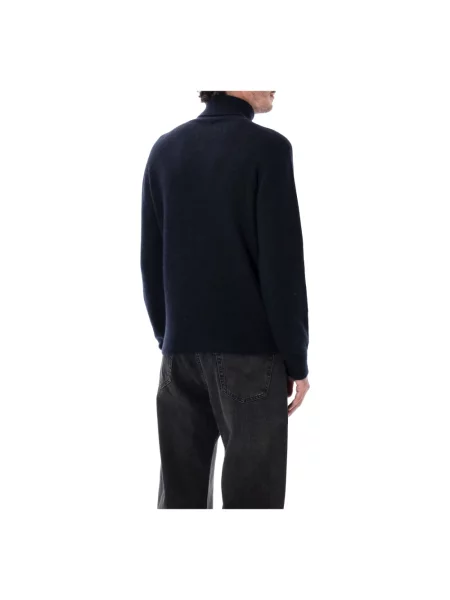 Sweter z golfem Roberto Collina do golfa niebieski