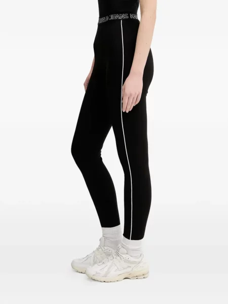 Ριγέ κολάν Karl Lagerfeld Jeans με αυτόγραφο μαύρο