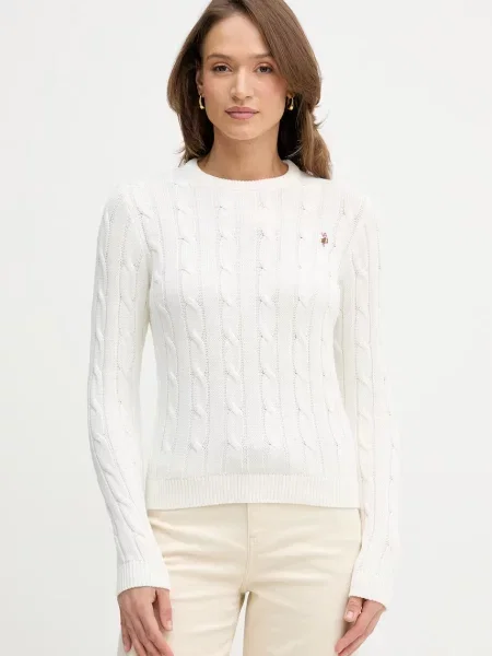 Tricou polo U.s. Polo Assn. cu decolteu rotund bej